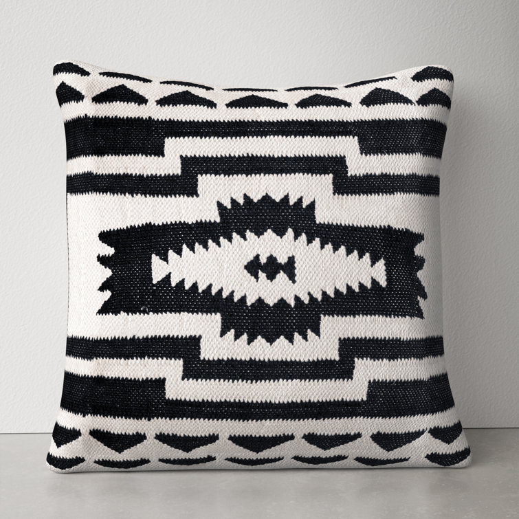 Black and white online aztec pillow